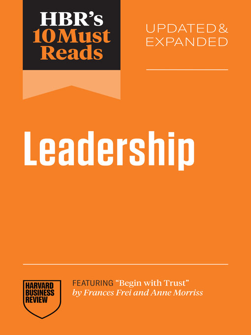 Cover image for HBR's 10 Must Reads on Leadership